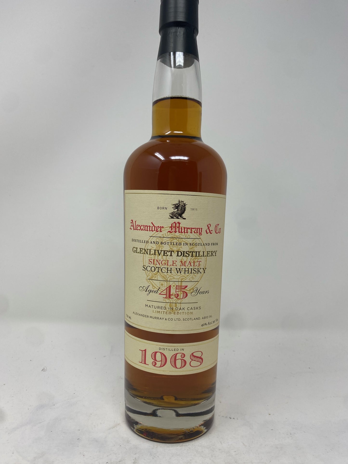 Alexander Murray (Glenlivet Distillery) 1968 Limited Edition 45 Year Single Malt Scotch Whisky
