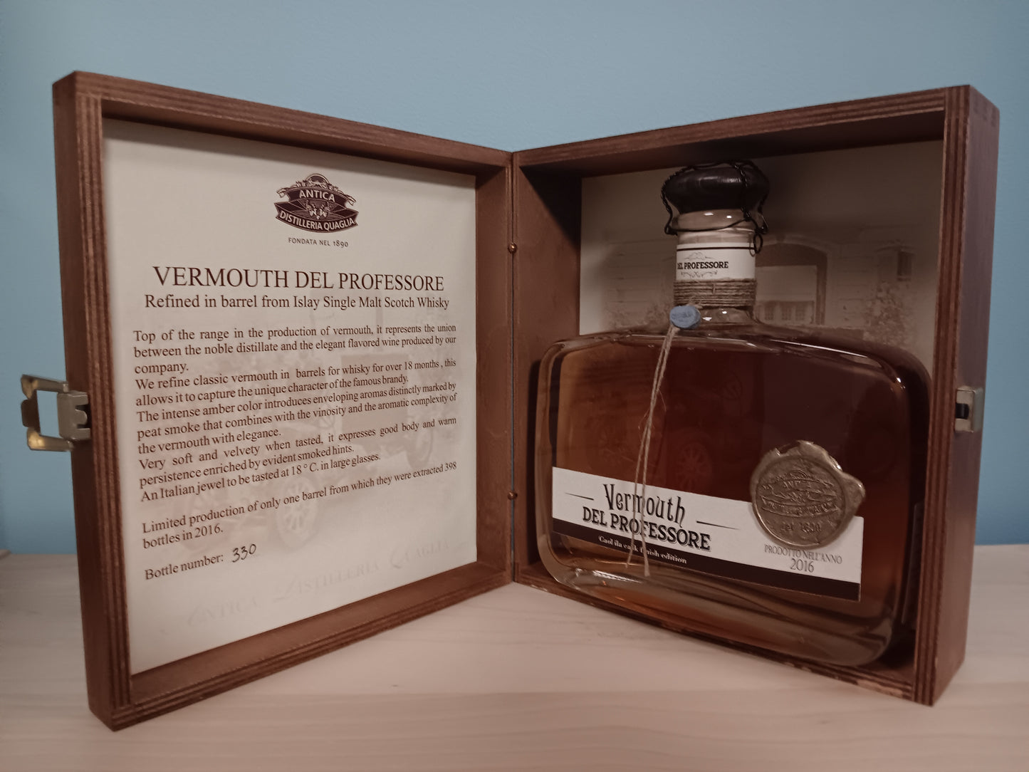 Antica Distilleria Quaglia (Caol Ila Cask Finish Edition) Vermouth del Professore (750ml)