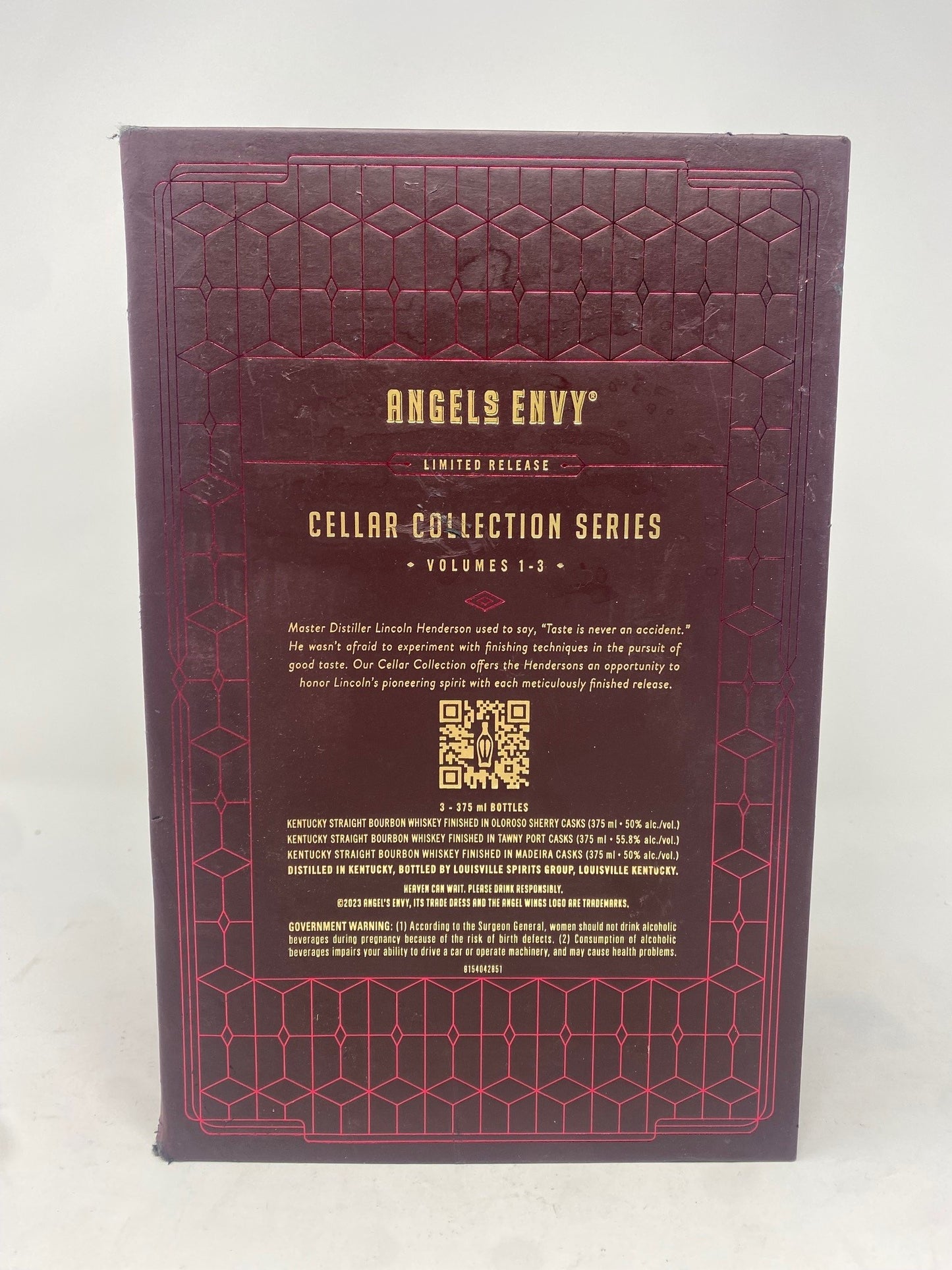 Angel's Envy Cellar Collection Series Volumes 1 - 3 (3 pack 375ml) Kentucky Straight Bourbon Whiskey