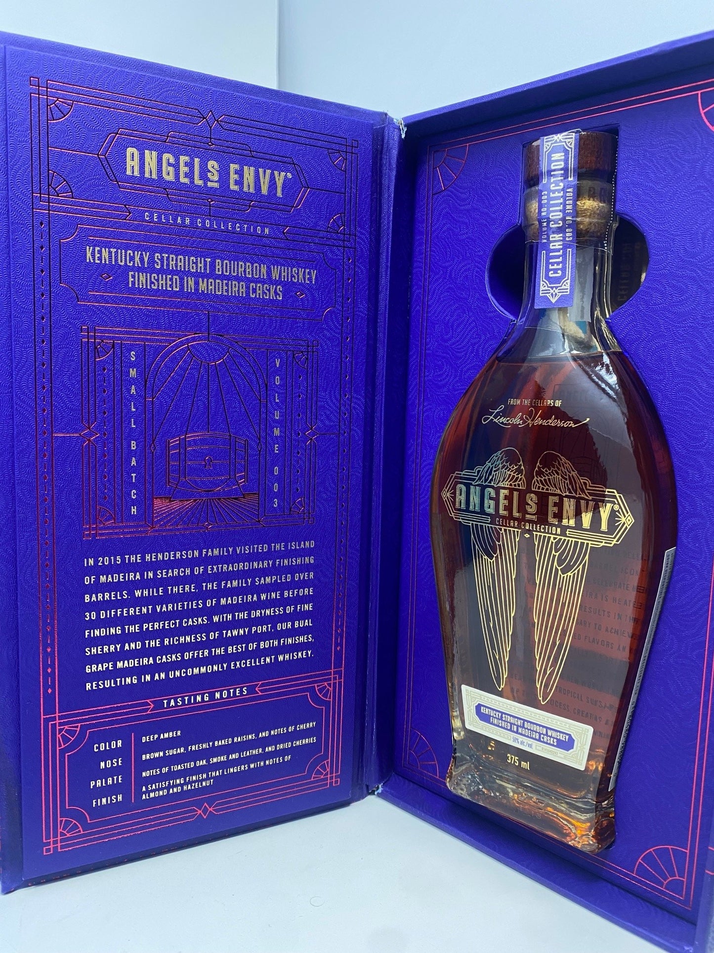 Angel's Envy Cellar Collection Series Volumes 1 - 3 (3 pack 375ml) Kentucky Straight Bourbon Whiskey