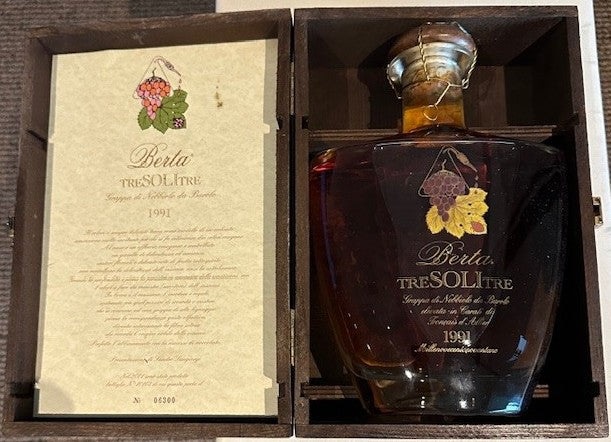 Berta Tre SOLI Tre 1991 Grappa (700ml)