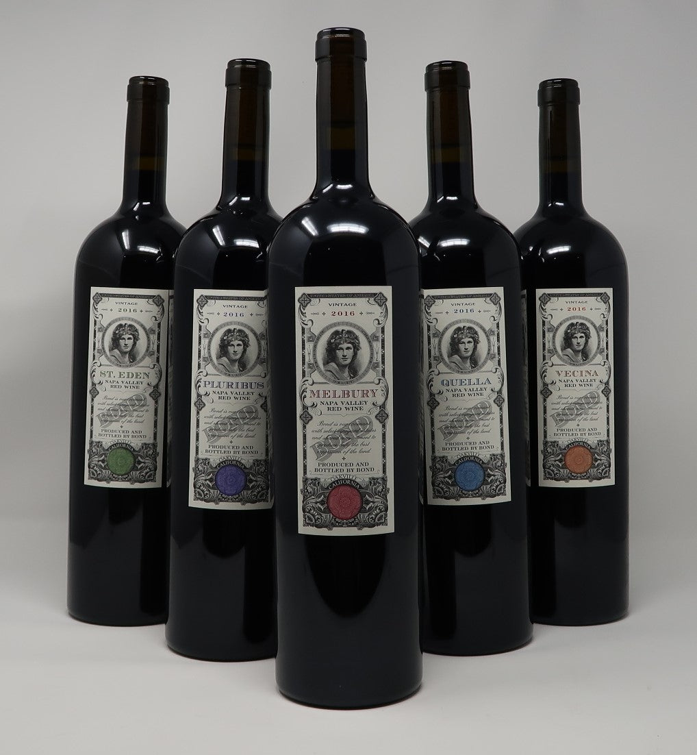 Bond 5 pack owc (1: Melbury; 1: Pluribus; 1: Quella; 1: St. Eden; 1: Vecina) 2016 1.5L