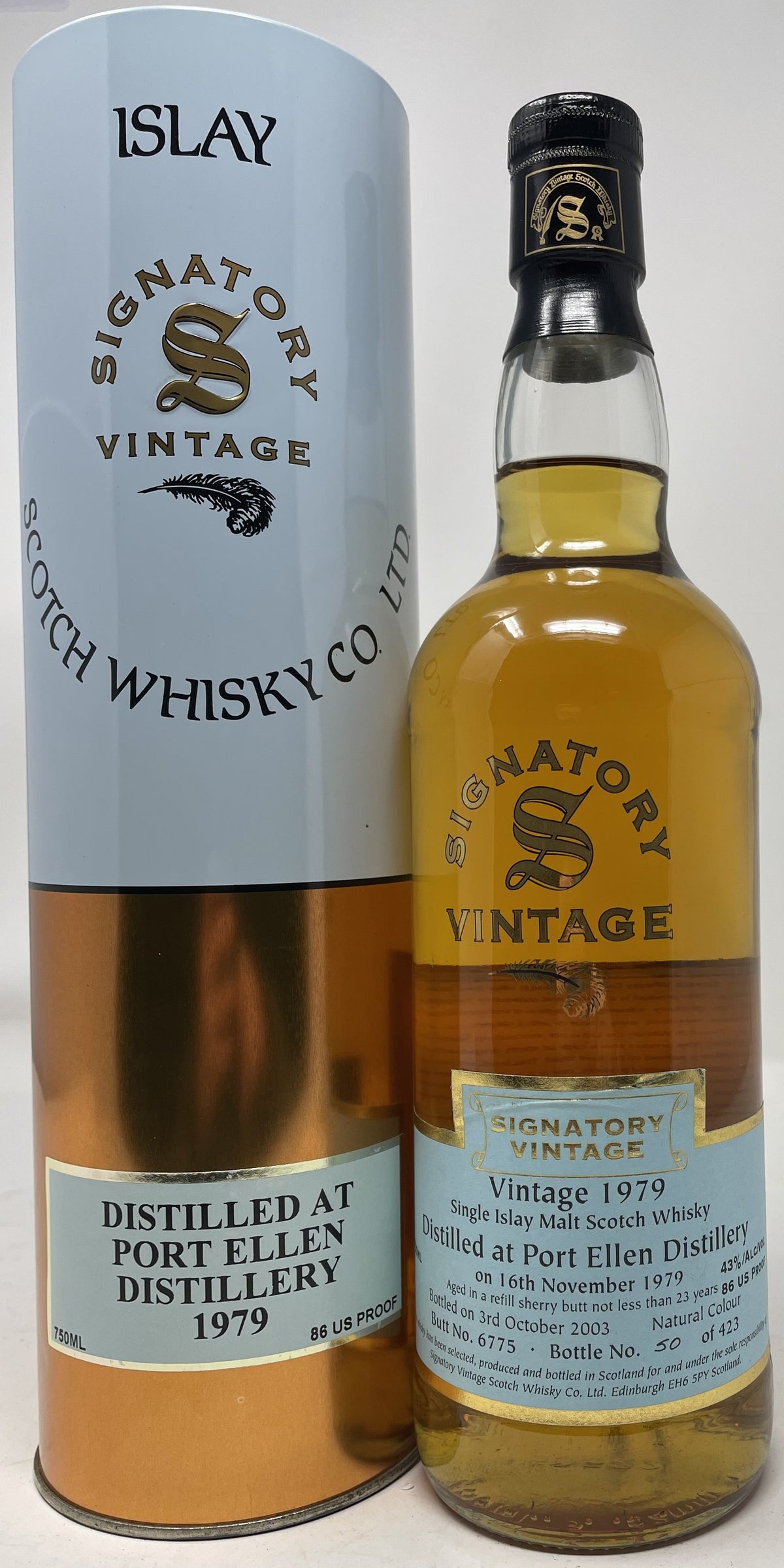 Port Ellen 24 Year 1979 Signatory Vintage Single Malt Scotch Whisky (750ml)