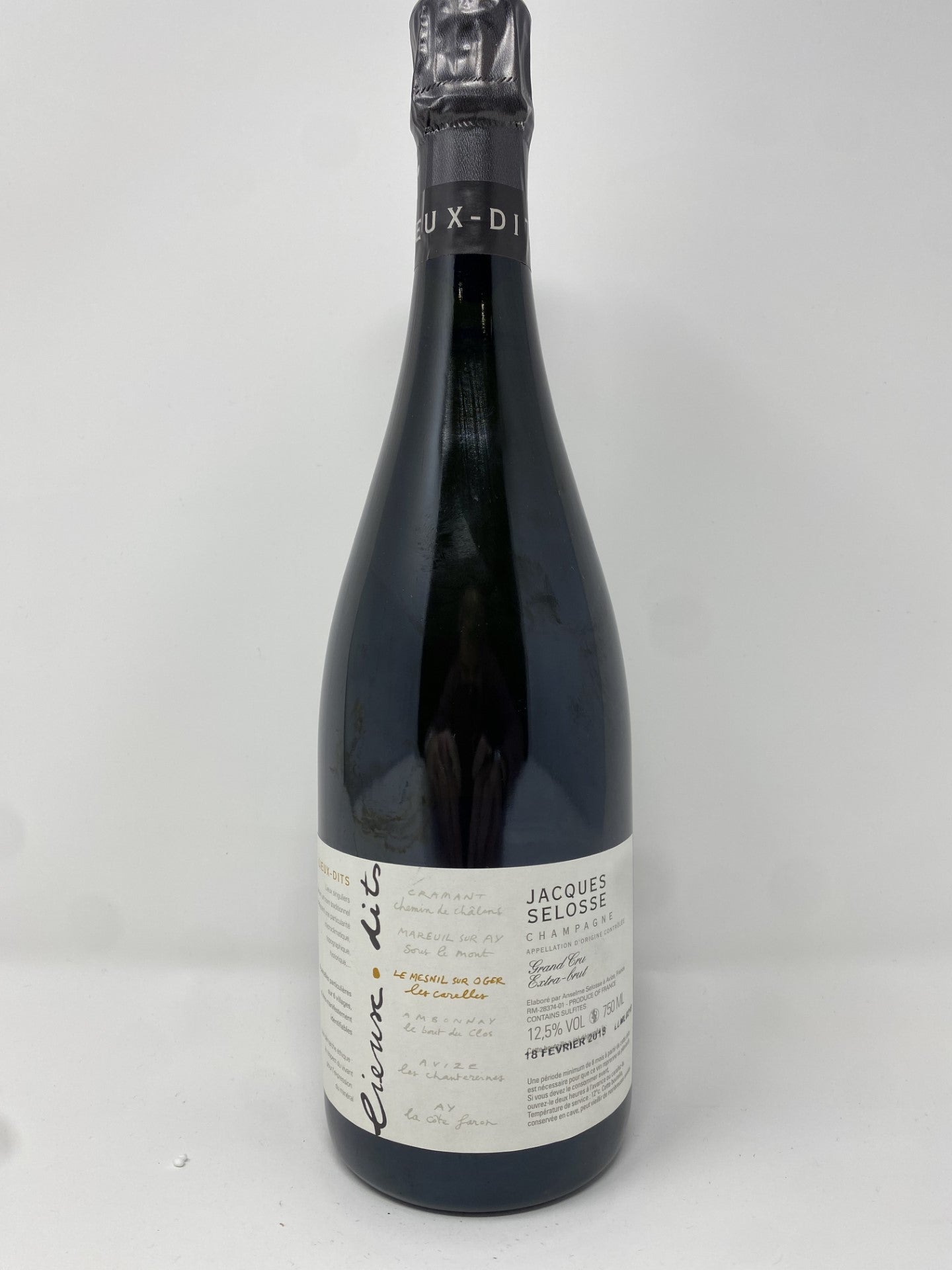 Jacques Selosse Lieux Dits Blanc de Blancs Extra Brut Les Carelles Le Mesnil sur Oger NV
