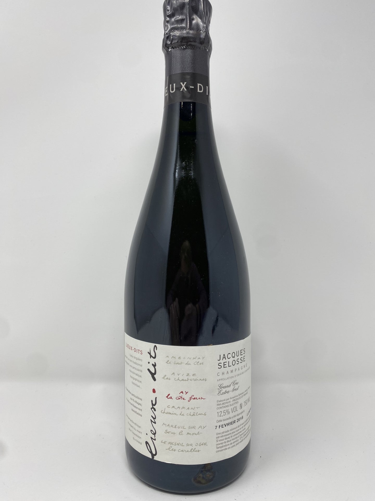 Jacques Selosse Lieux Dits Blanc de Noirs Extra Brut La Cote Faron Ay NV