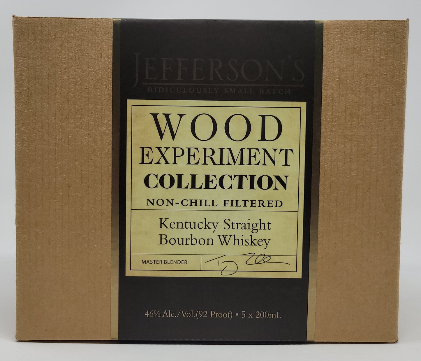 Jefferson's Ridiculously Small Batch = Wood Experiment. Set of 5 - Exp Numbers - 3, 4, 6, 10,12 Straight Bourbon Whiskey (200ml)
