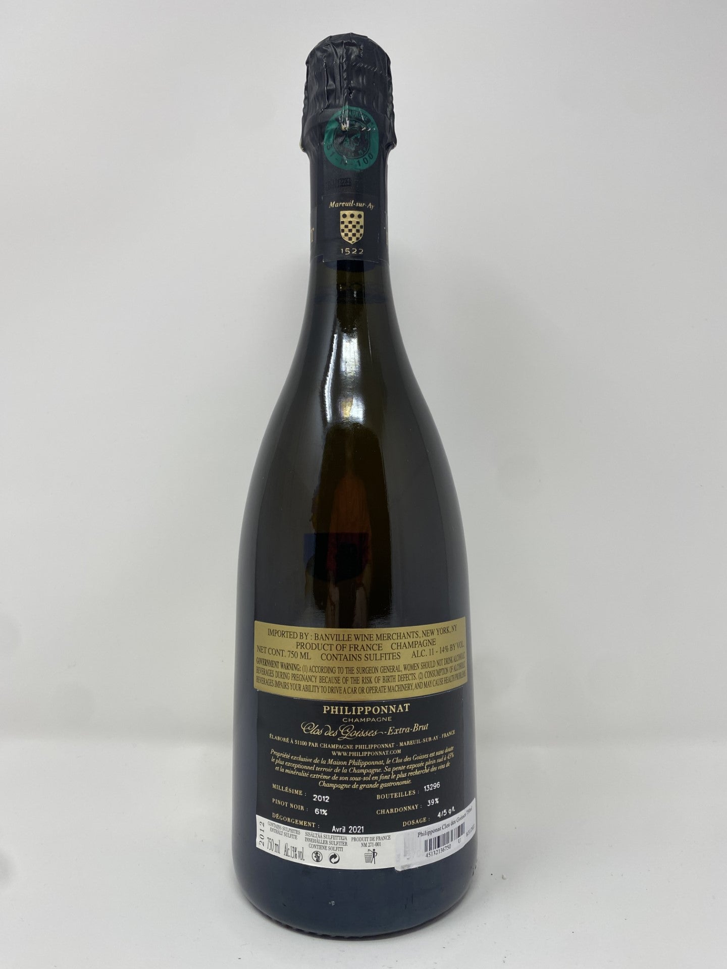Philipponnat Clos de Goisses 2012