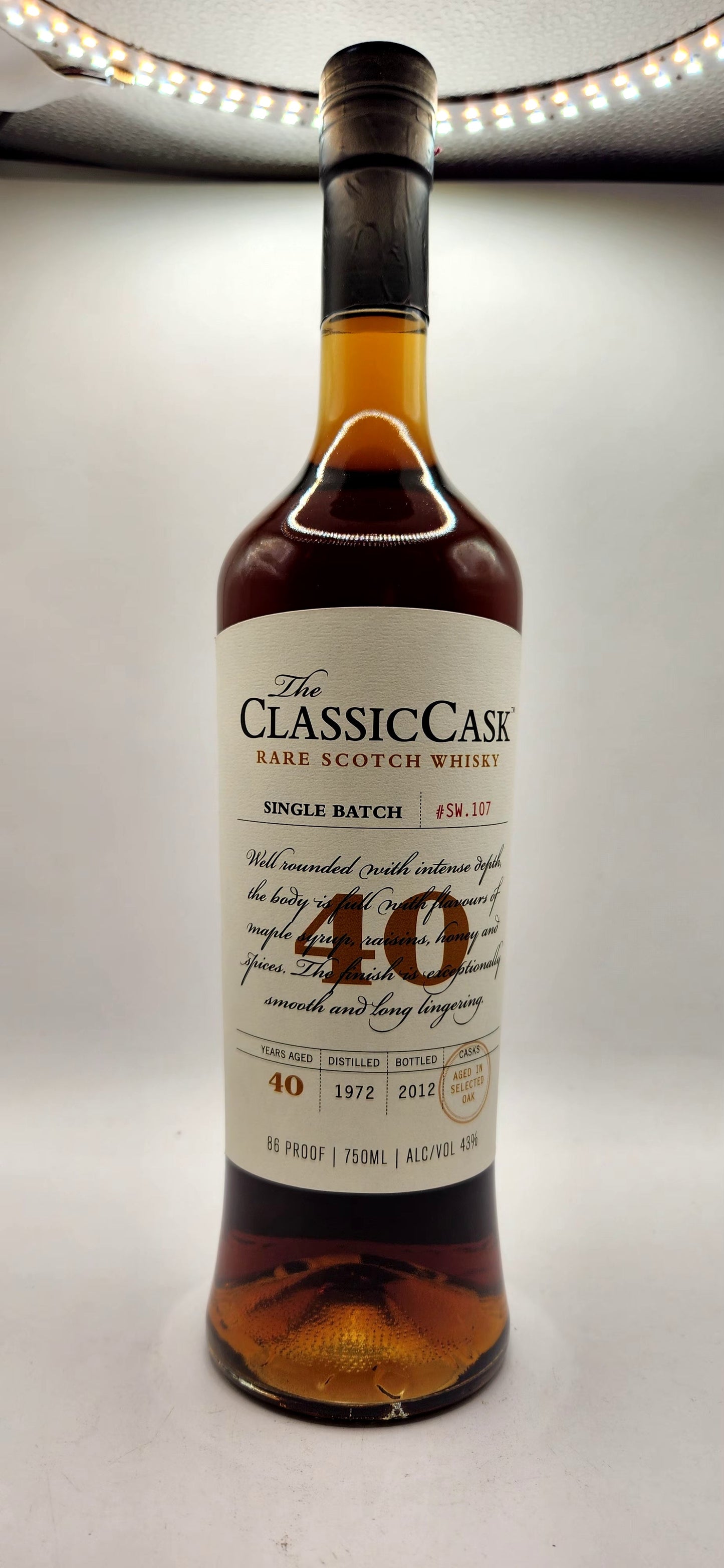 The Classic Cask Single Batch 40 Year (1972 Distilled) Rare Scotch Whisky