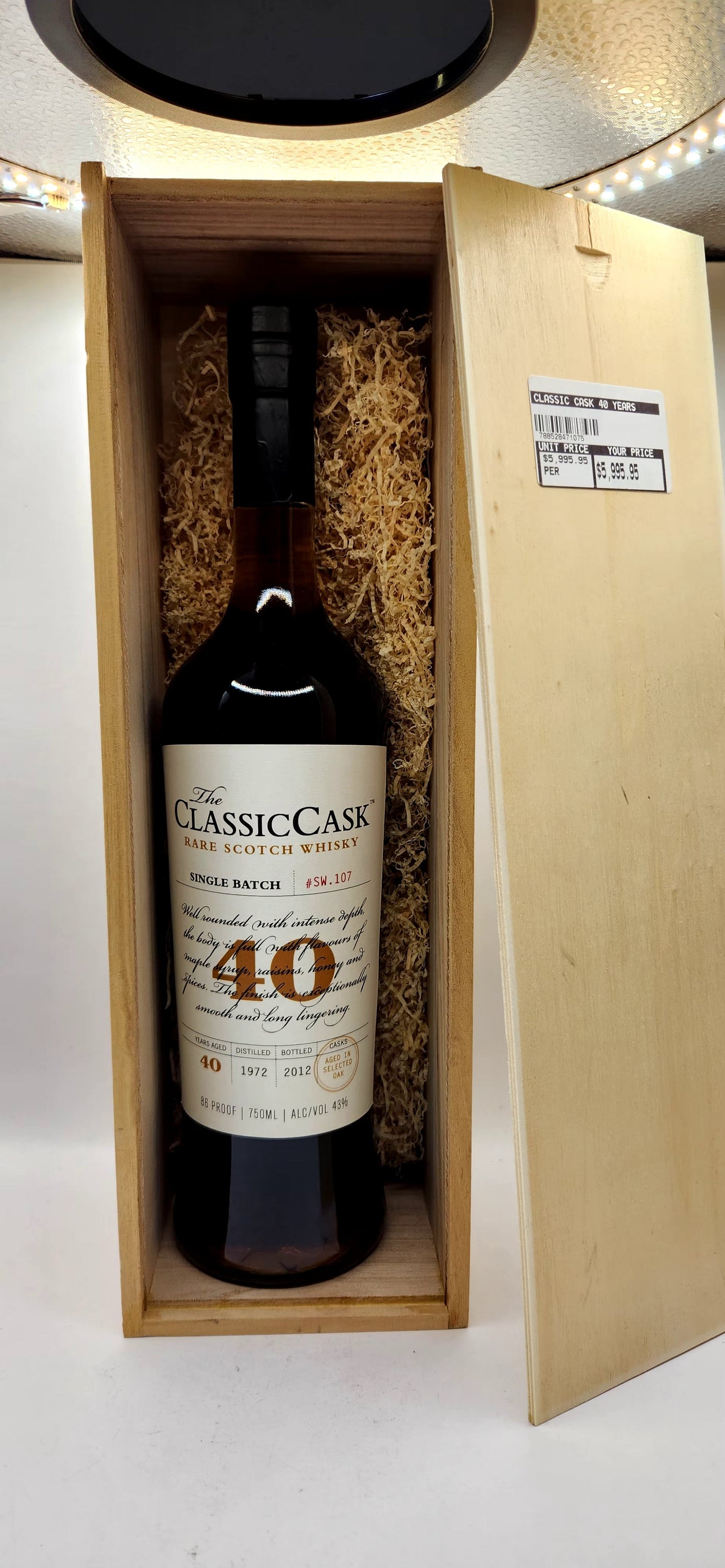 The Classic Cask Single Batch 40 Year (1972 Distilled) Rare Scotch Whisky