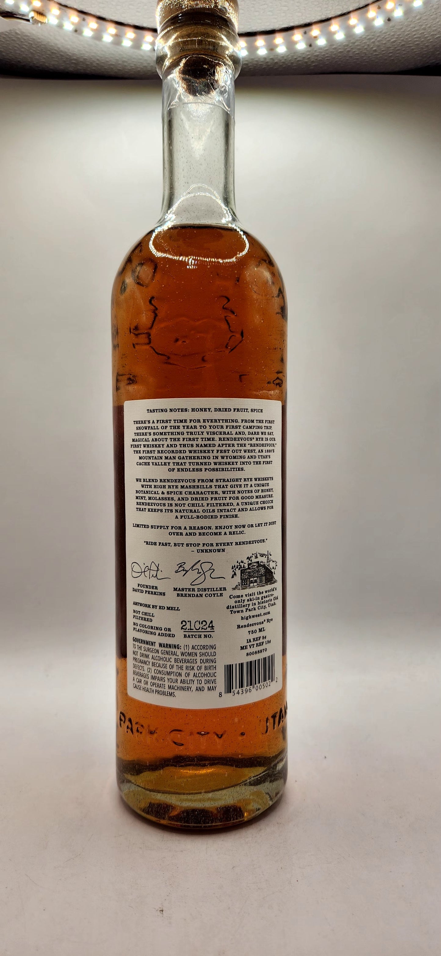 High West Rendezvous Rye Limited Supply Blended Rye Whiskey