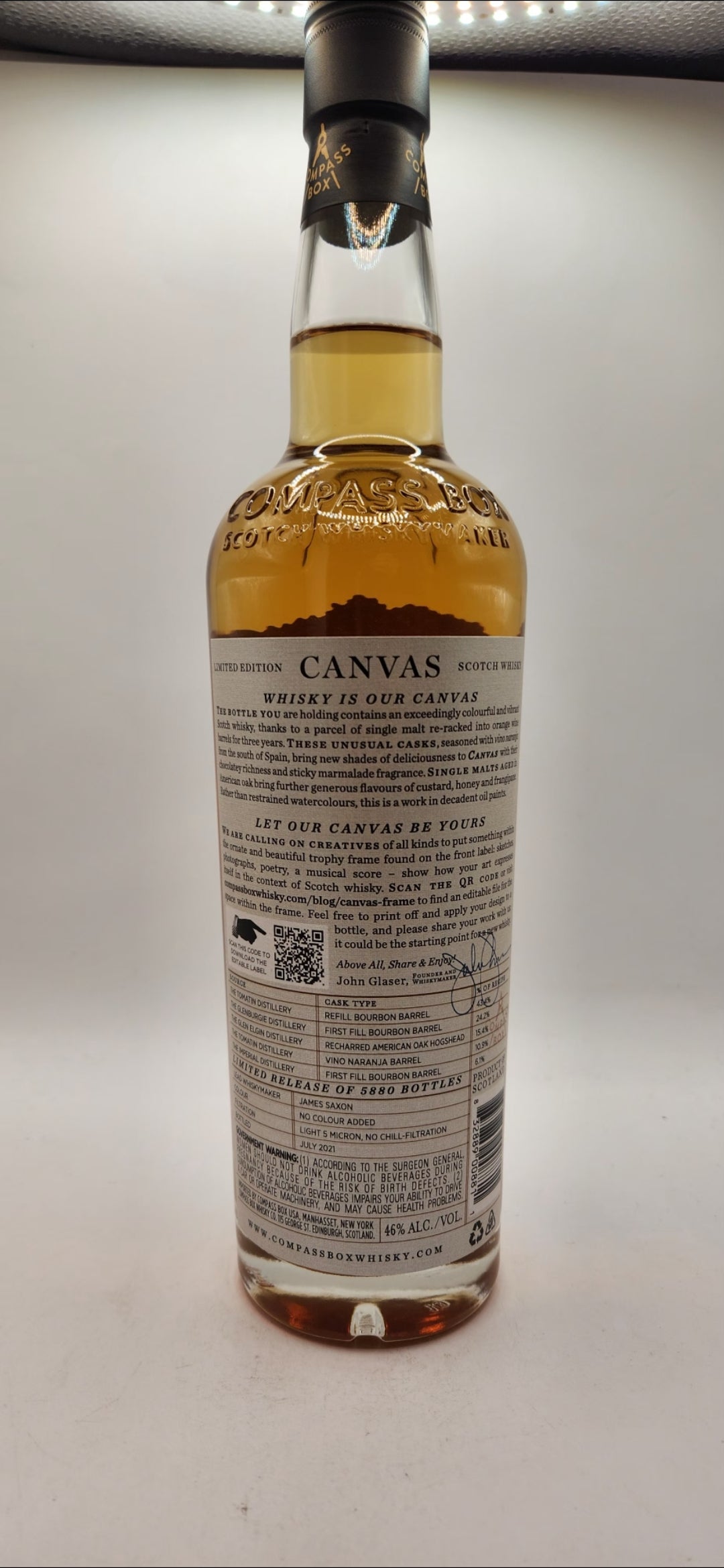 Compass Box Limited Edition Canvas Blended Malt Scotch Whisky
