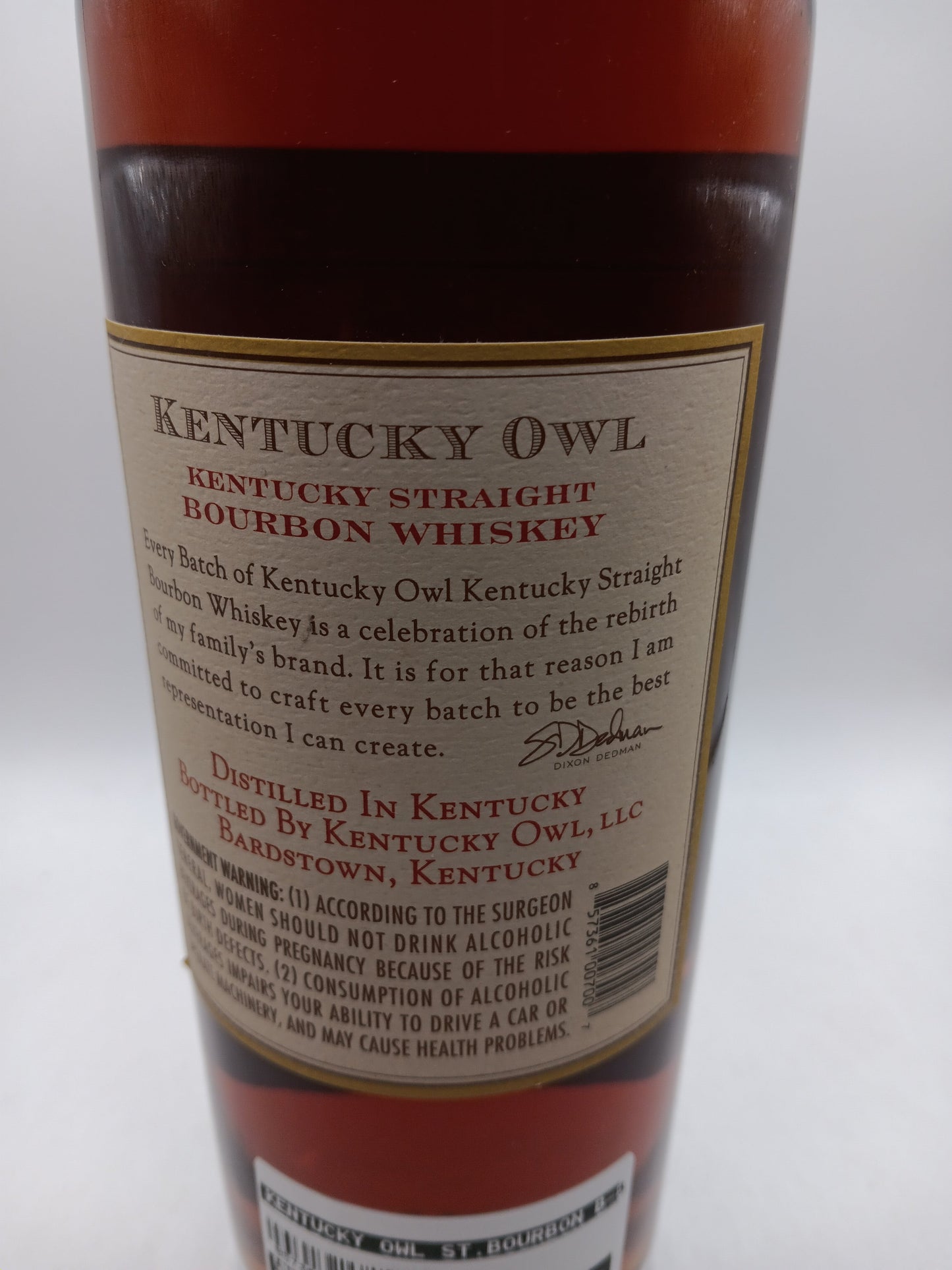 Kentucky Owl Batch #8 Kentucky Straight Bourbon Whiskey