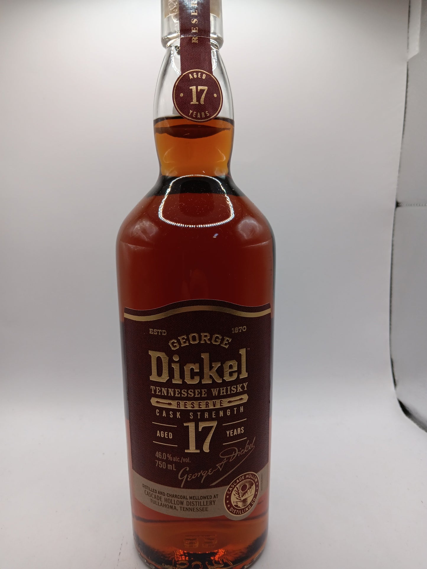 George Dickel 17 Year Cask Strength Reserve Tennessee Whisky