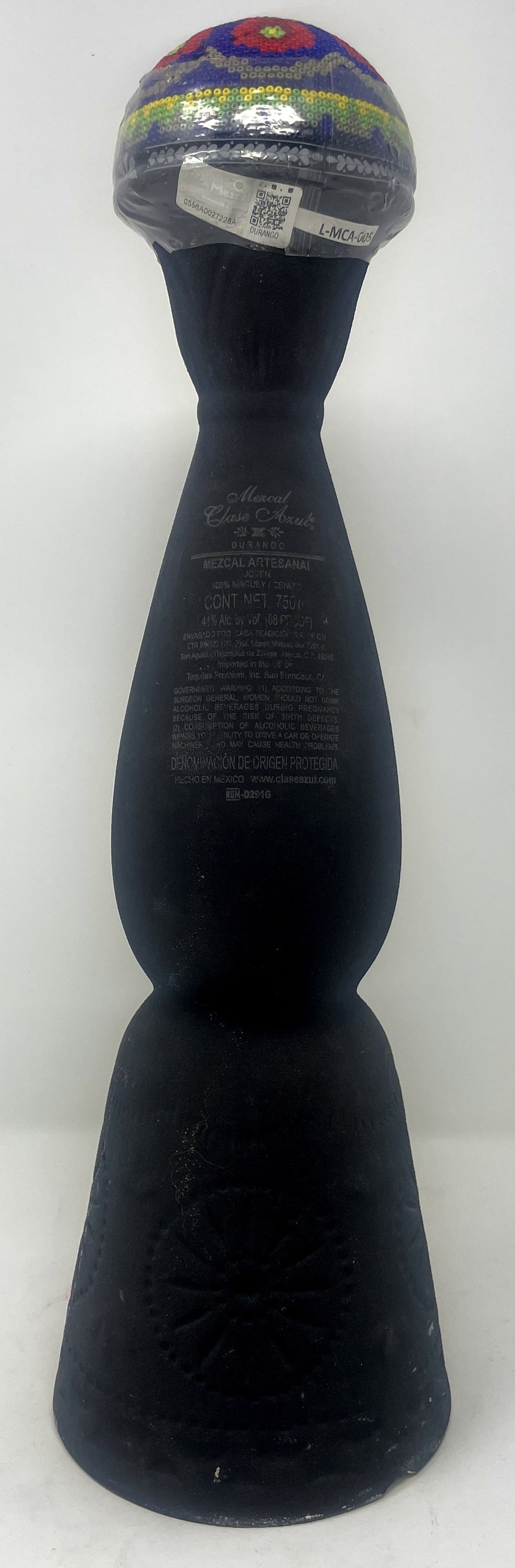 Clase Azul Durango Mezcal Black Bottle Mezcal (750ml)