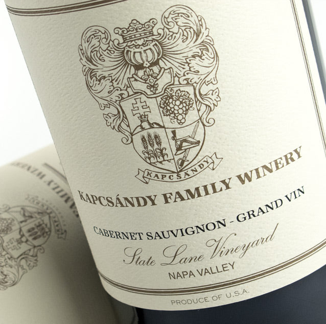Kapcsandy Family Winery Cabernet Sauvignon Grand Vin State Lane Vineyard 2007