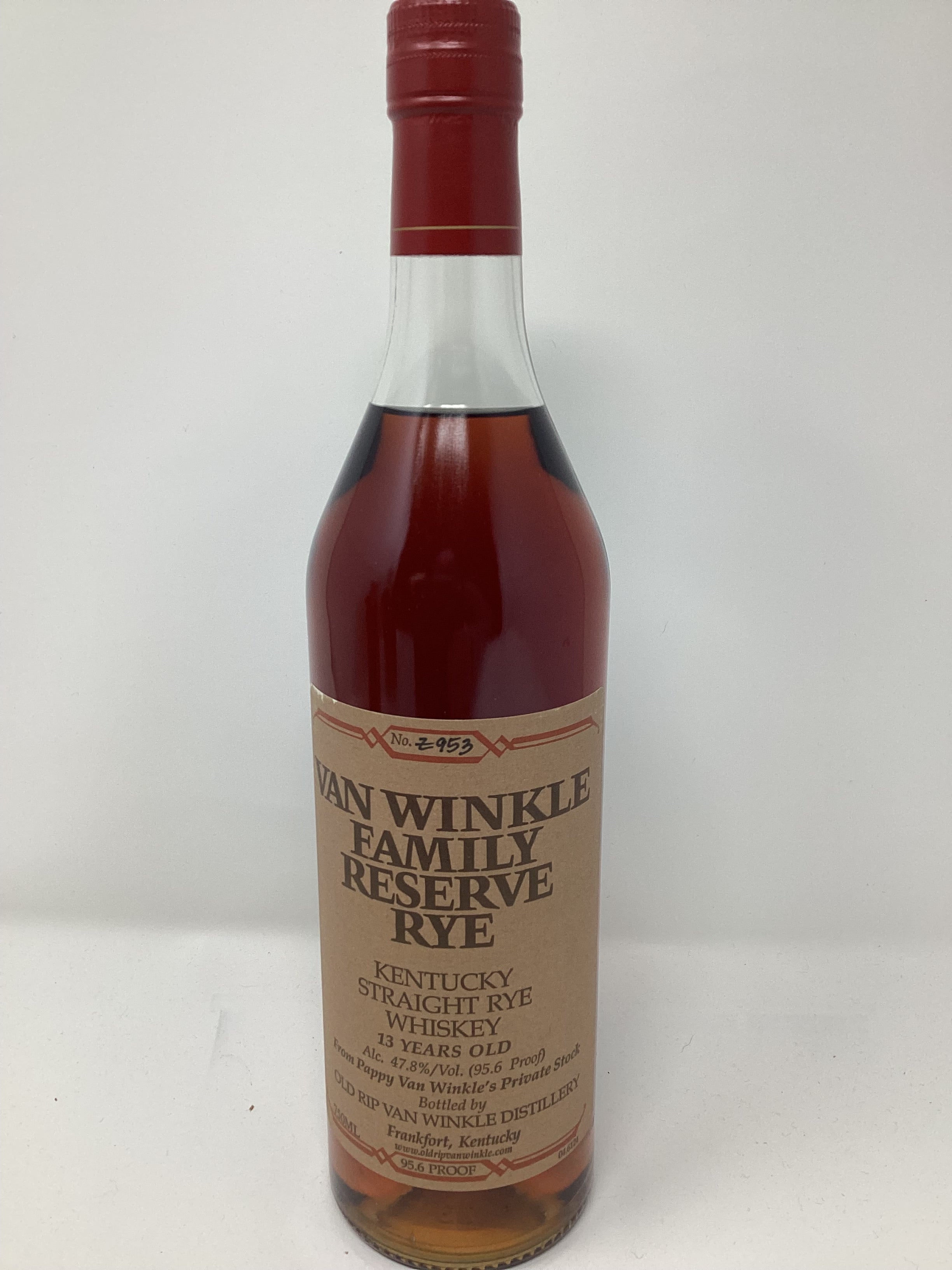 Benchmark Rye Van Winkle Family Reserve Rye 13 Year Kentucky Straight Rye Whiskey ...