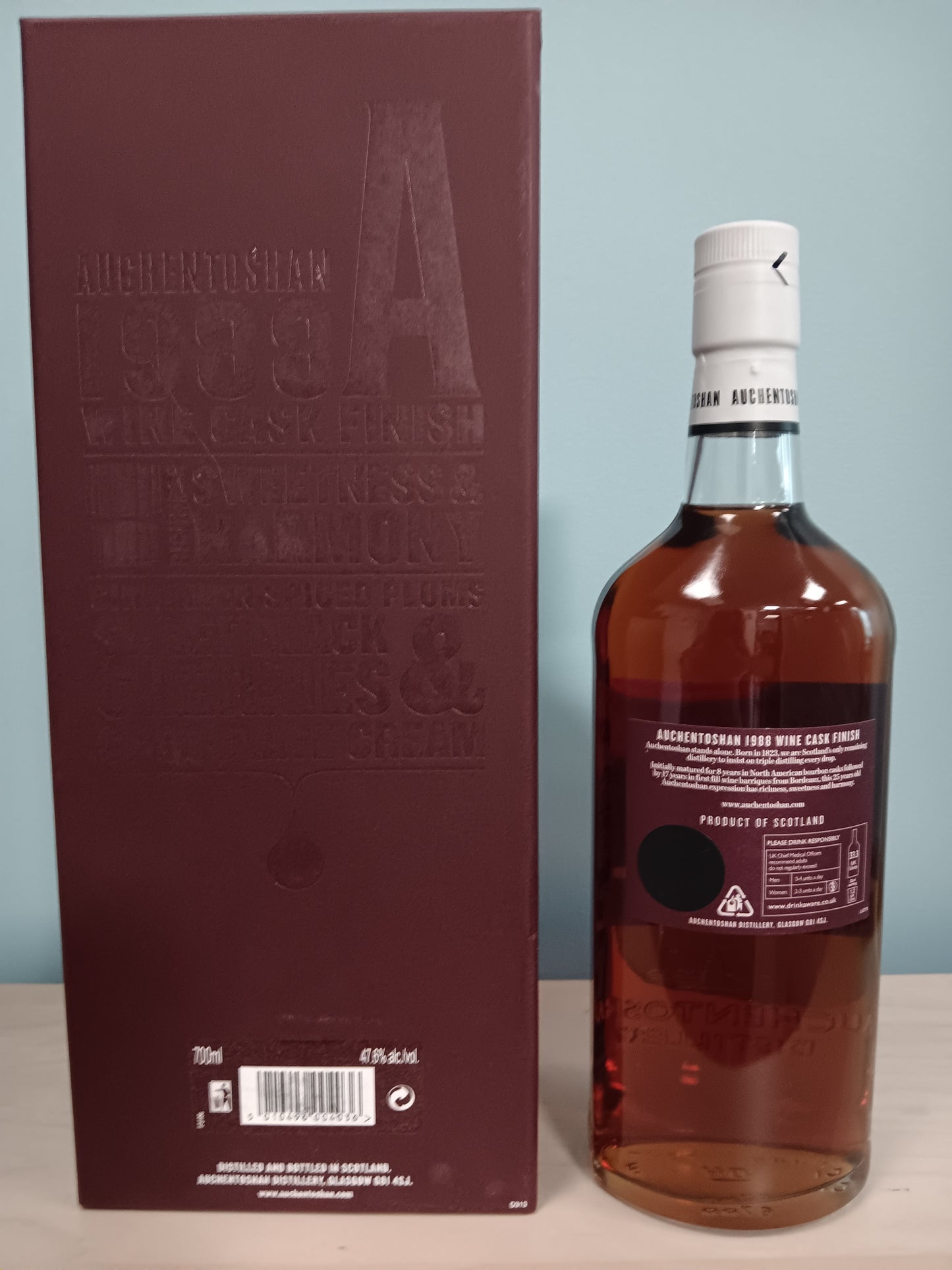 Auchentoshan 25 Year (1988) Limited Release Wine Cask Finish Single Malt Scotch Whisky (700ml)