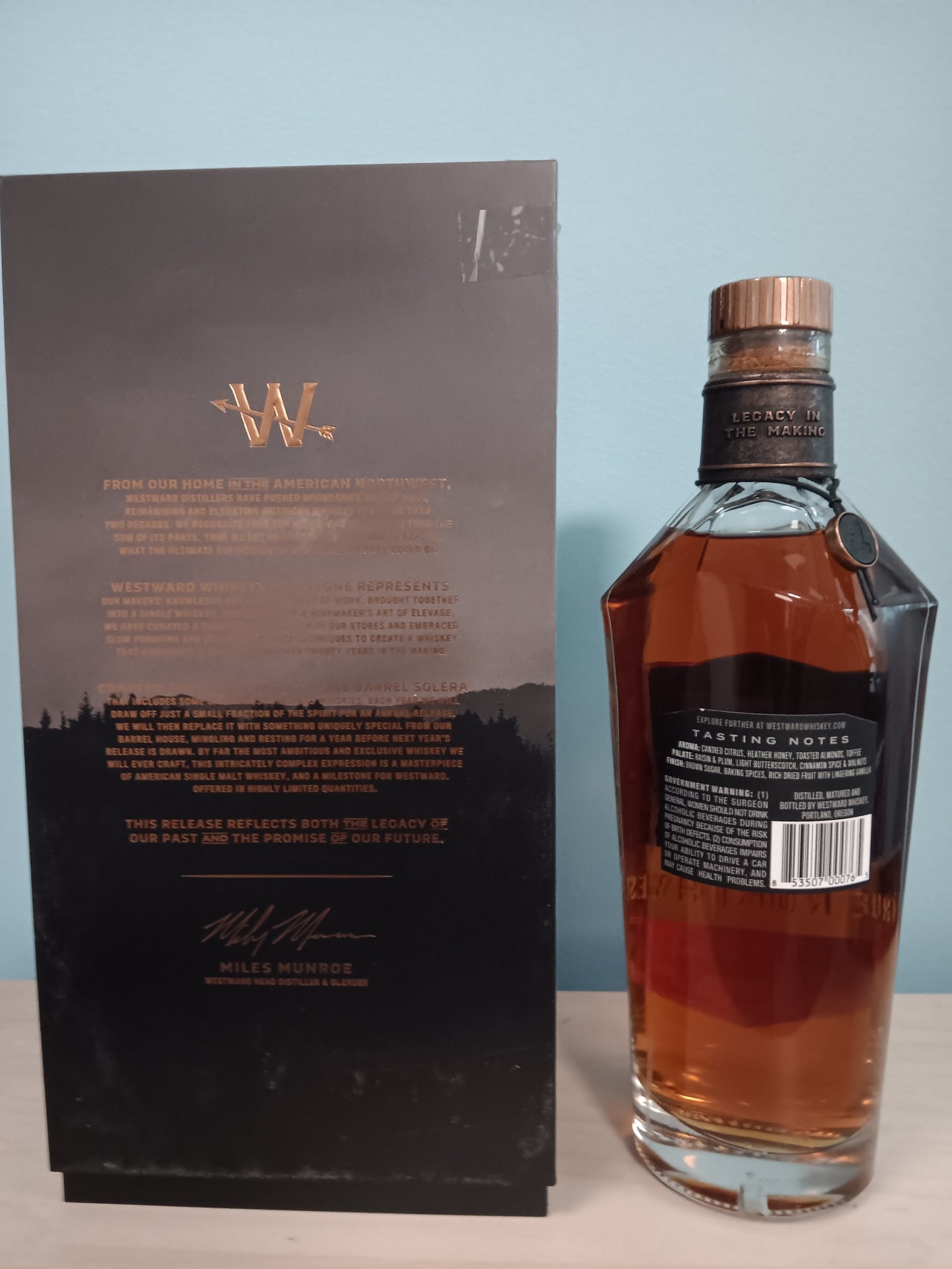 Westward Whiskey Milestone (Edition No. 1) American Single Malt Whiskey (750ml)