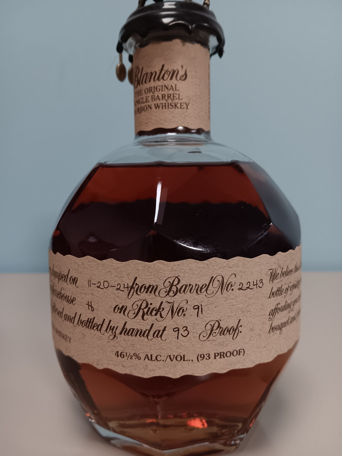Blanton's Single Barrel (Letter O) Kentucky Straight Bourbon Whiskey (750ml)