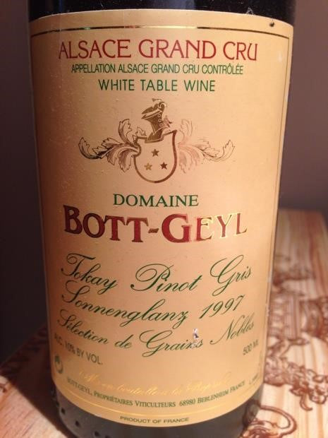 Bott Geyl Pinot Gris Sonnenglanz 1997