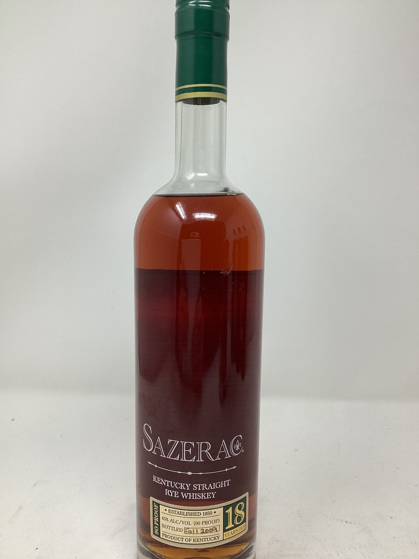 Sazerac 18 Year (Fall 2009) Kentucky Straight Rye Whiskey (750ml)