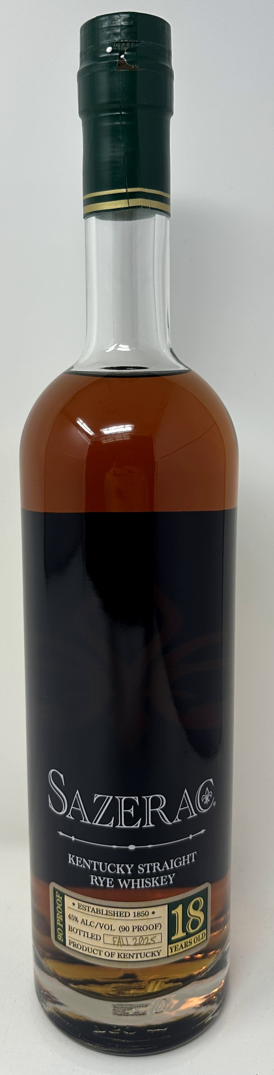 Sazerac 18 Year (Fall 2025) Kentucky Straight Rye Whiskey (750ml)
