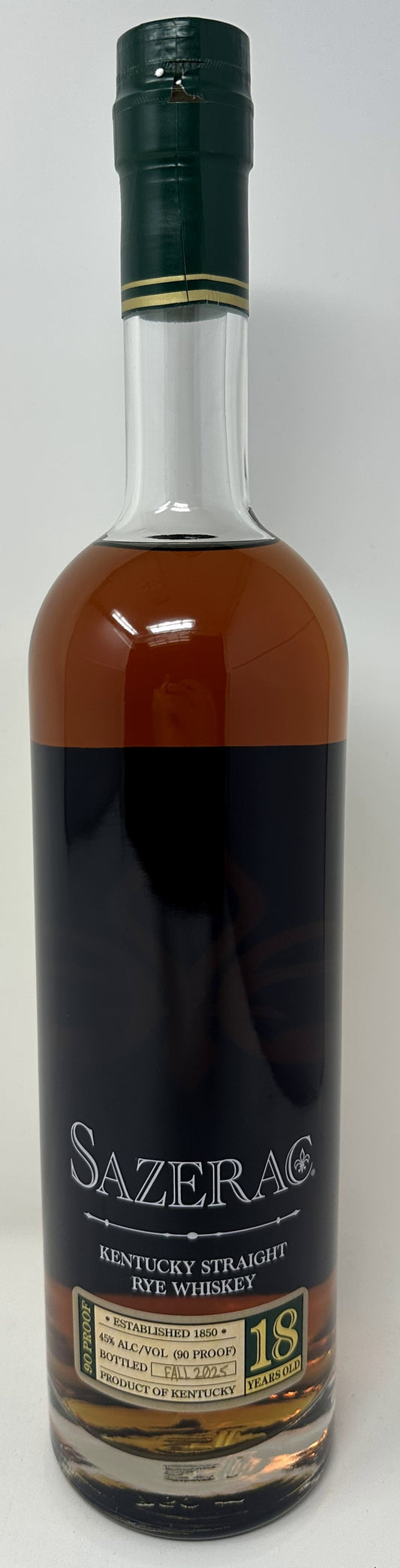 Sazerac 18 Year (Fall 2025) Kentucky Straight Rye Whiskey (750ml)