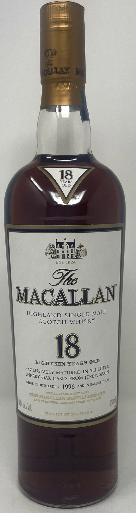 The Macallan 18 Year Sherry Oak Single Malt Scotch Whisky (750ml)