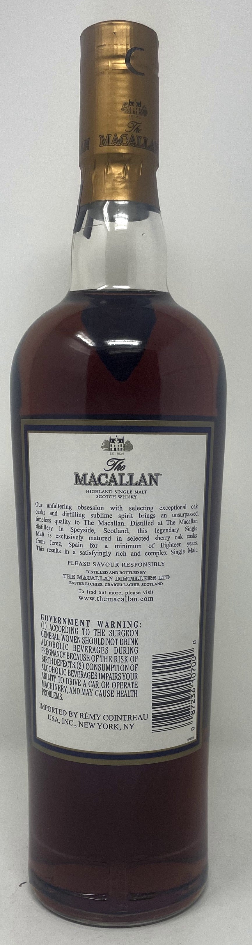 The Macallan 18 Year Sherry Oak Single Malt Scotch Whisky (750ml)