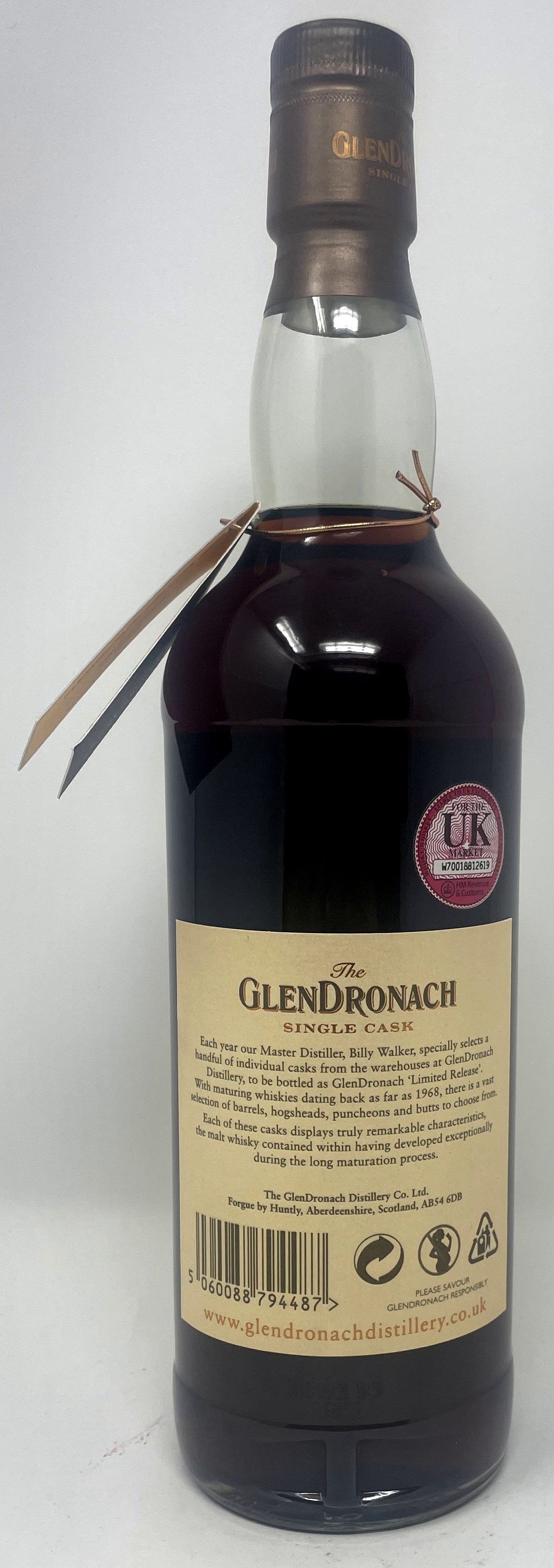 Glendronach 18 Year Single Cask (1993) Single Malt Scotch Whisky (700ml)