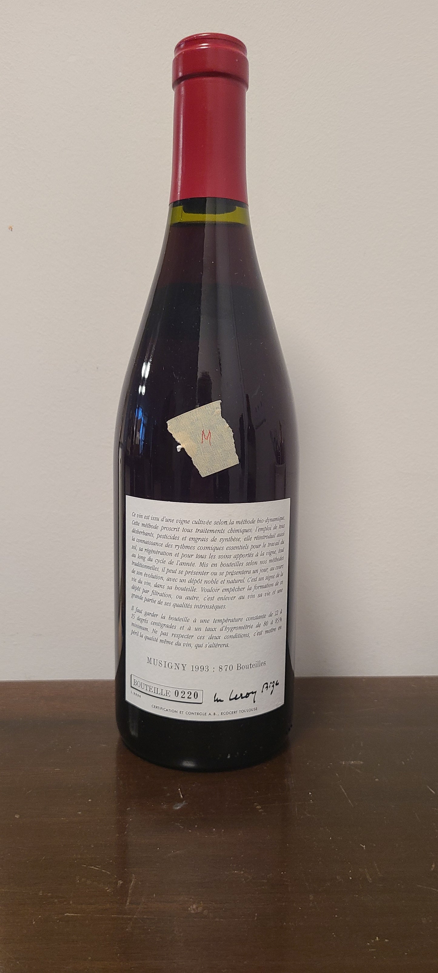 Domaine Leroy Musigny 1993
