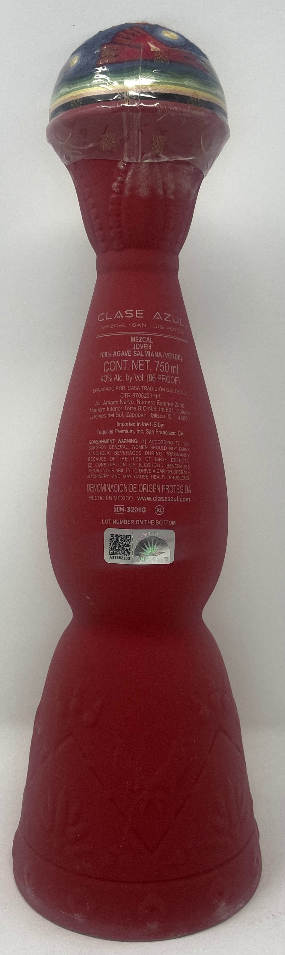 Clase Azul San Luis Potosi Red Bottle Mezcal (750ml)