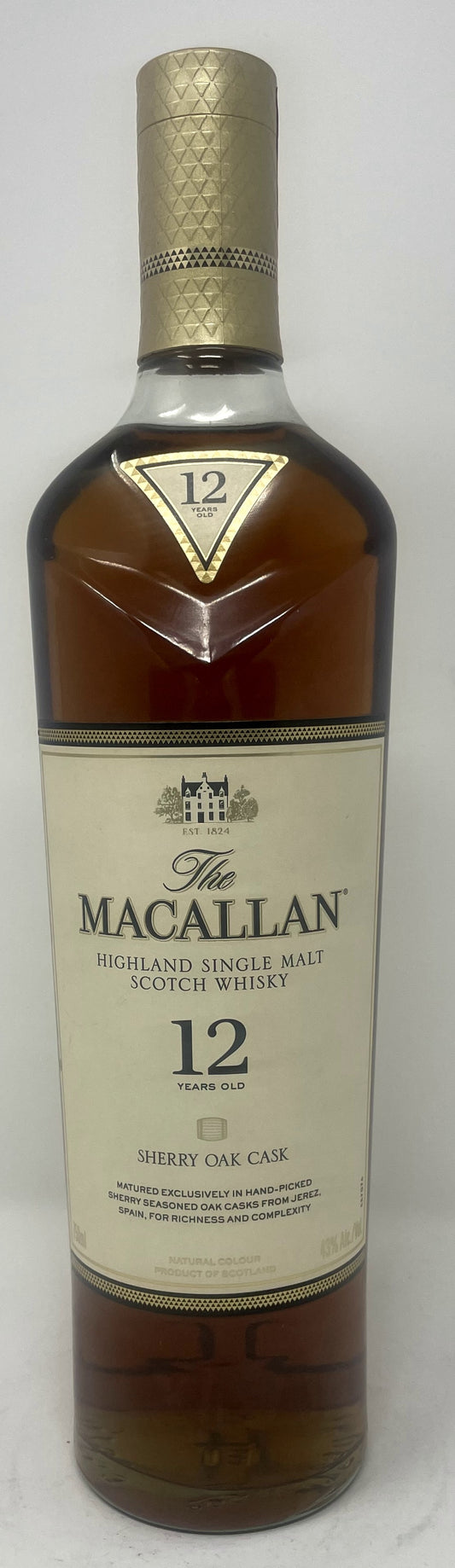The Macallan 12 Year Sherry Oak Single Malt Scotch Whisky (750ml)